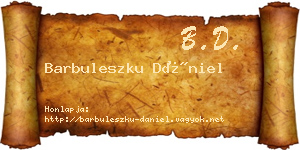 Barbuleszku Dániel névjegykártya